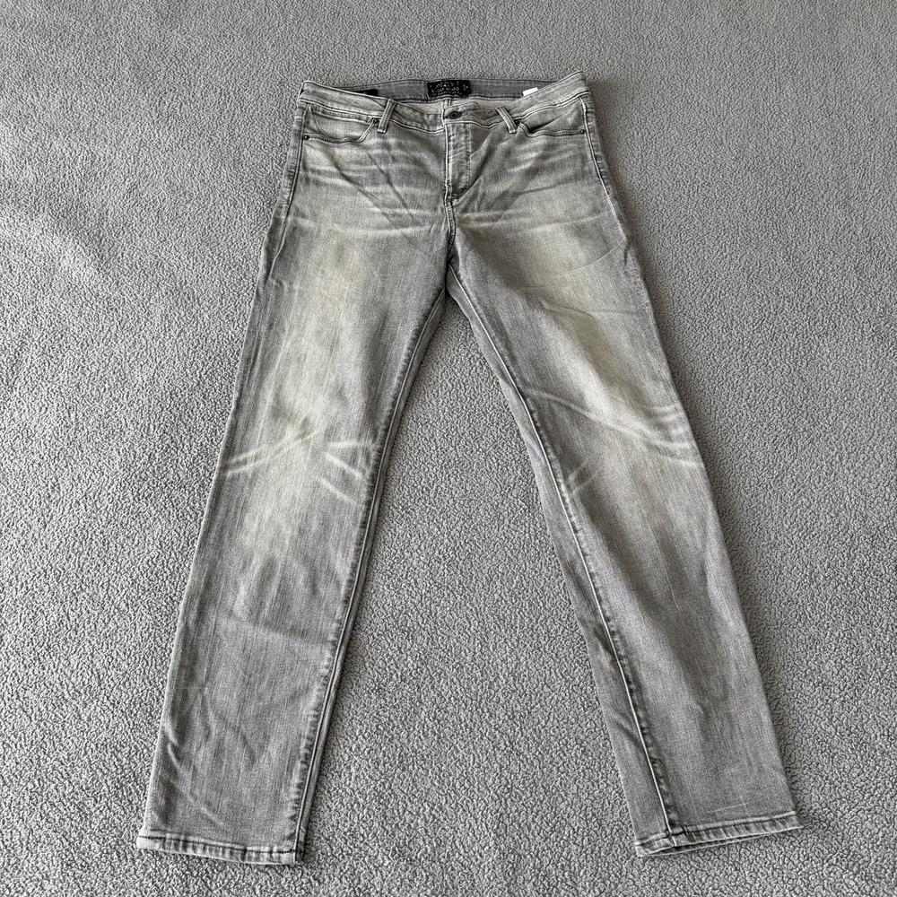 Lucky Brand Hayden Skinny Jeans Gray Wash Stretch Denim Women's 12/31 Ankle